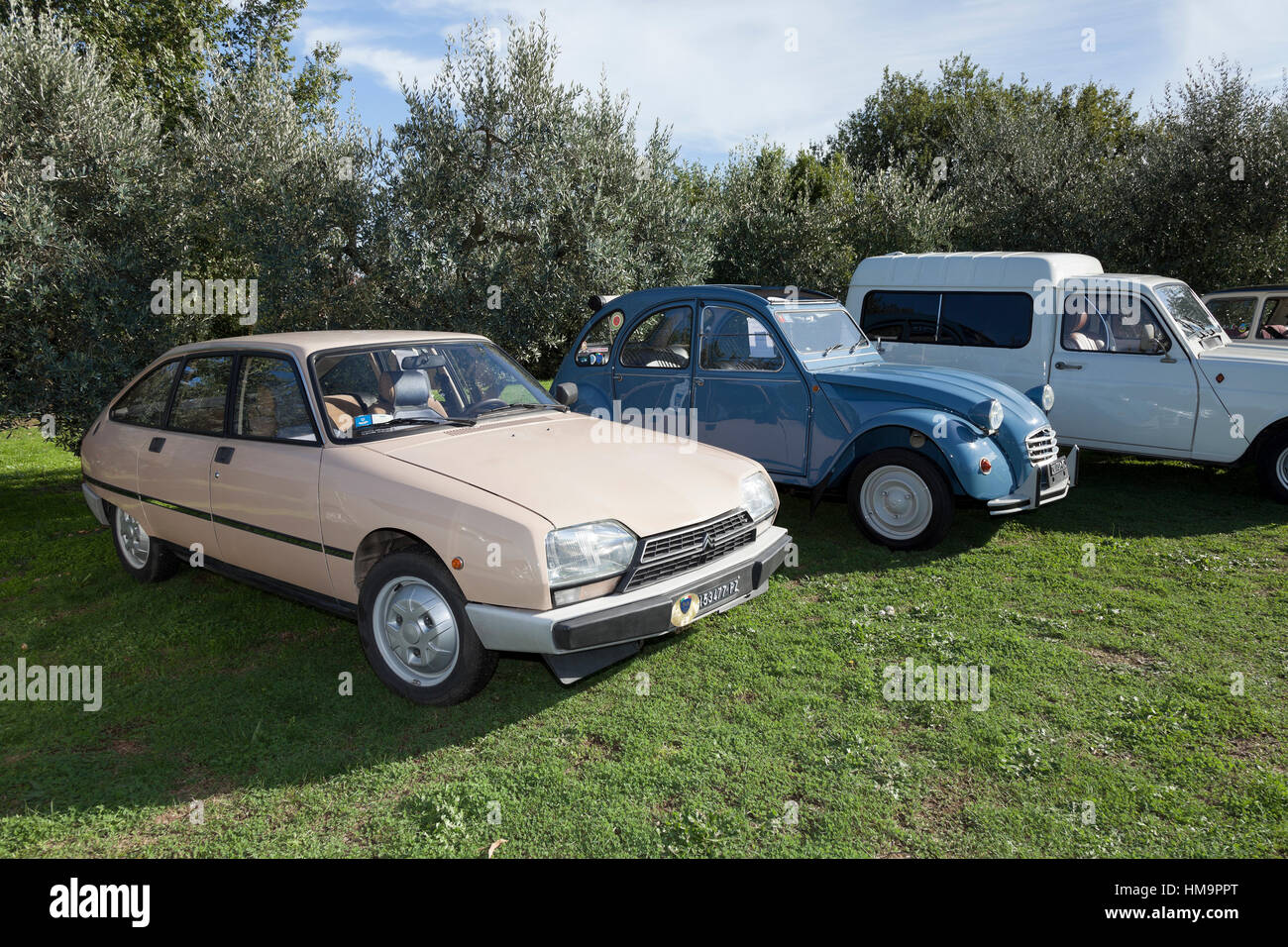 Vintage French auto group Stock Photo