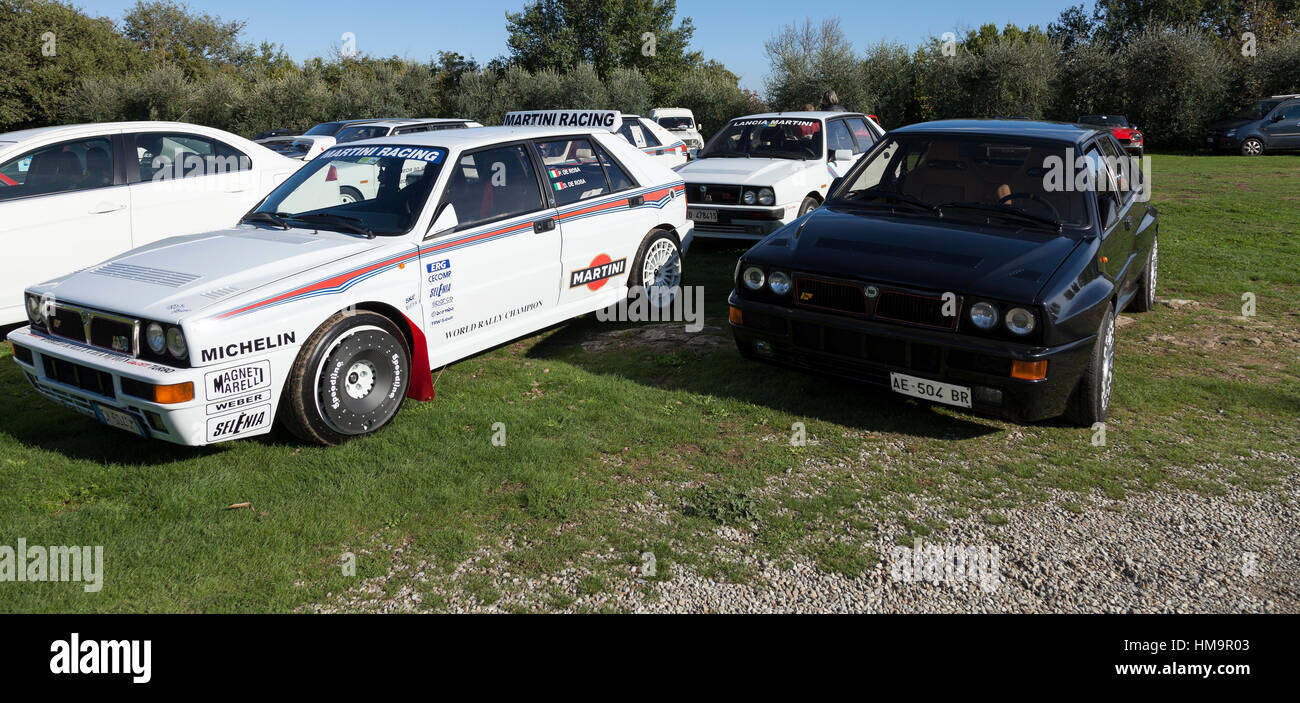 Lancia Delta car rally group Stock Photo