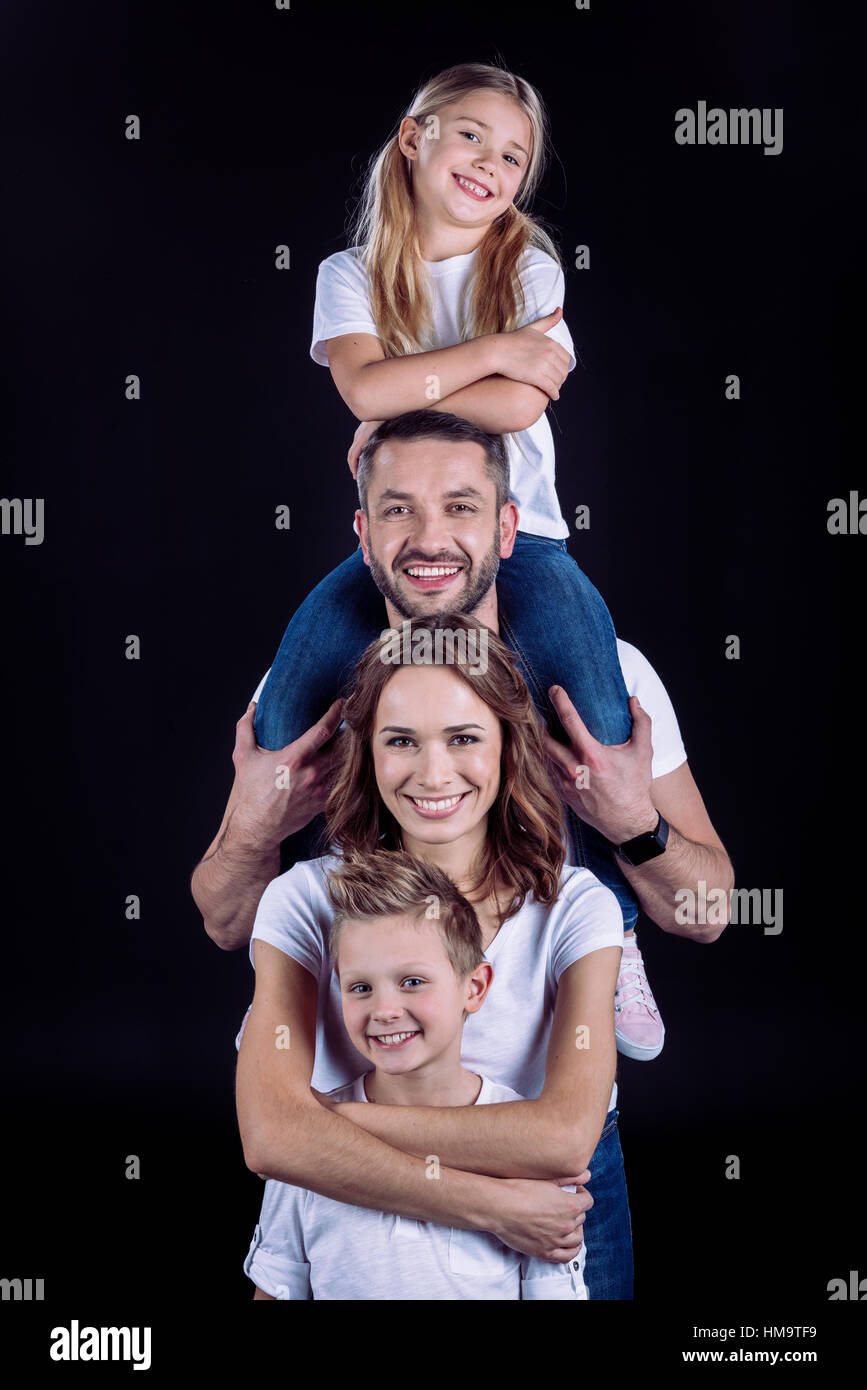 Happy family having fun Stock Photo