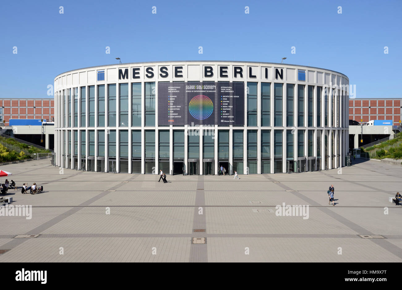 Messe Berlin fairgrounds, Messehalle, Messegelände, Jafféstraße, Messedamm, Charlottenburg, Berlin, Deutschland, Europa Stock Photo