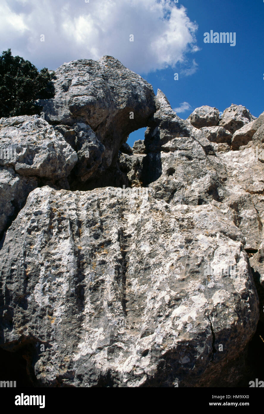 Natural arch near Tapes, Crete, Greece. Stock Photo