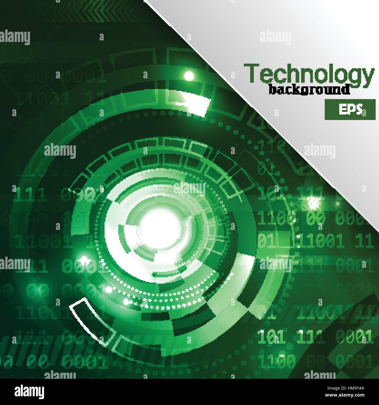 Abstract technology background vector illustration in green Stock ...