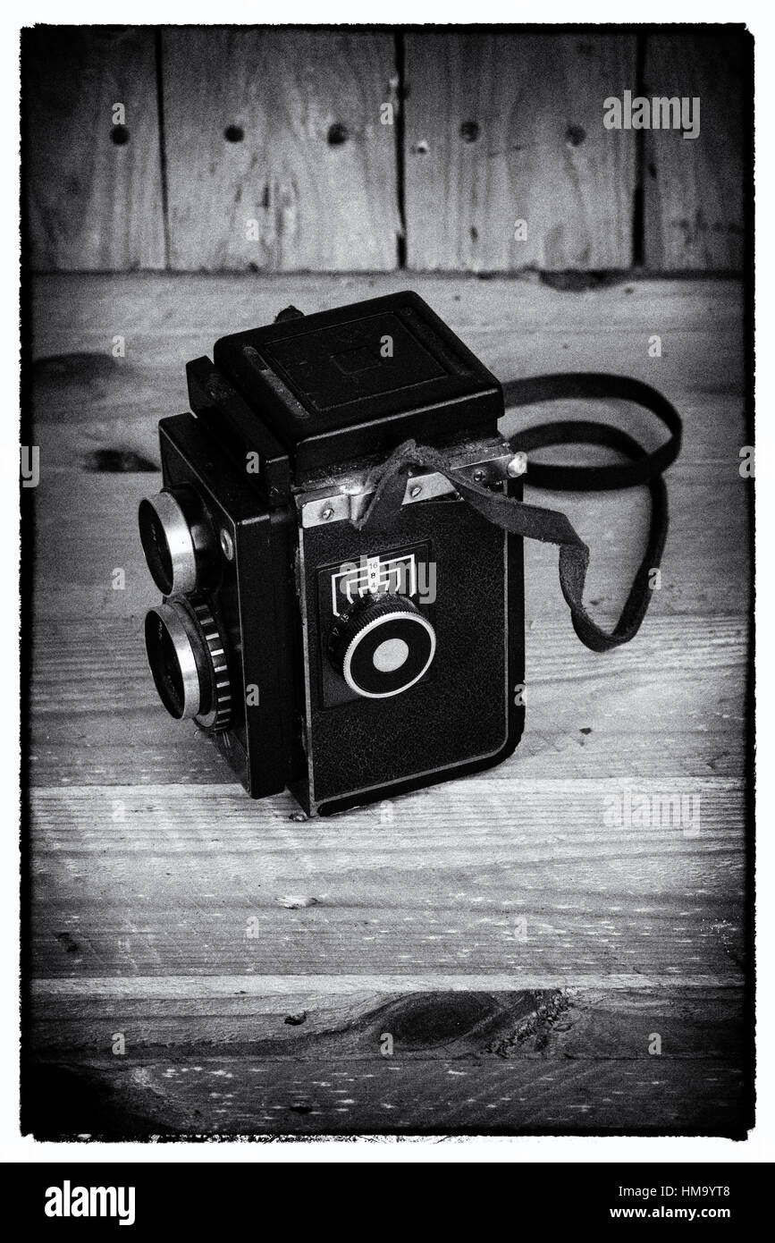 Vintage film cameras Stock Photo