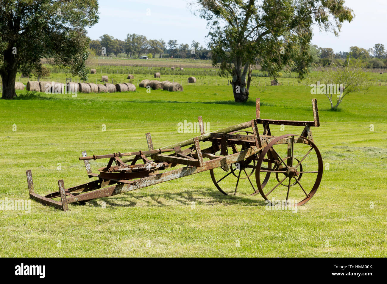 Antique farming equipment Stock Photo Alamy