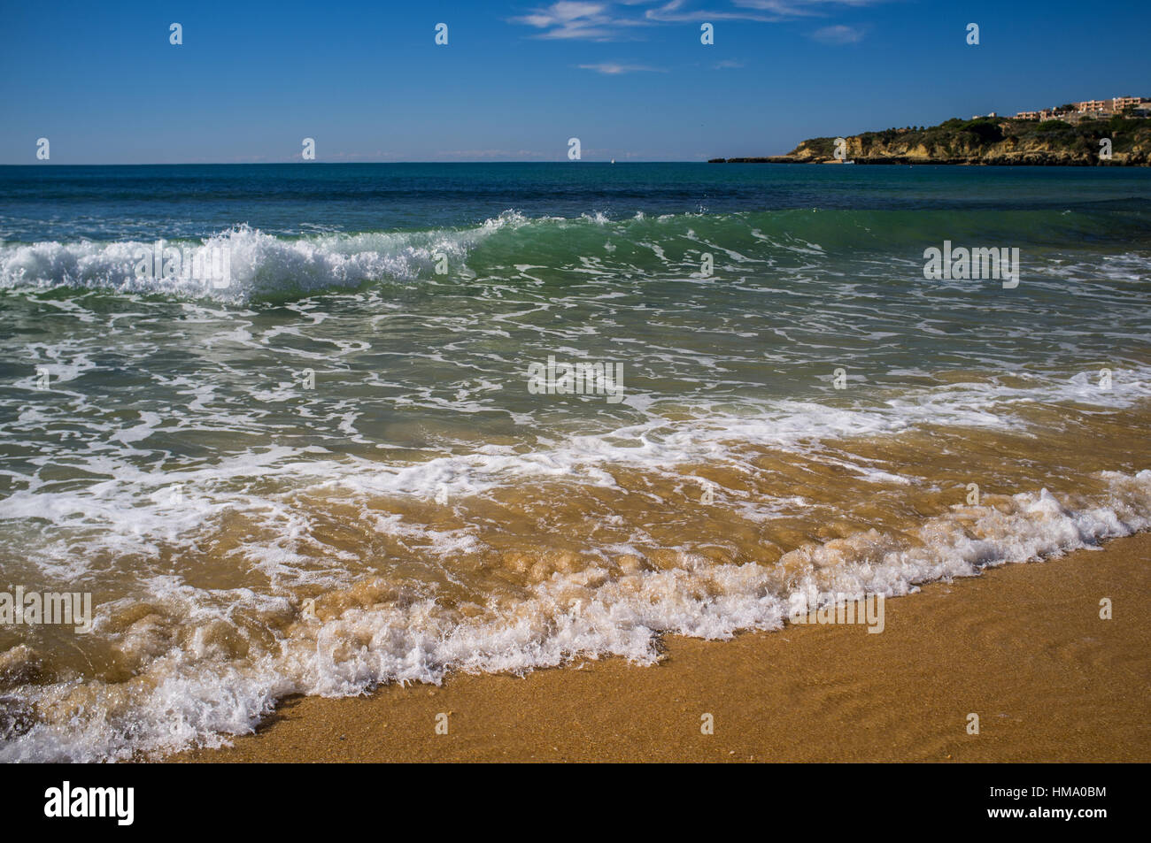 Hypnotised by the waves Stock Photo