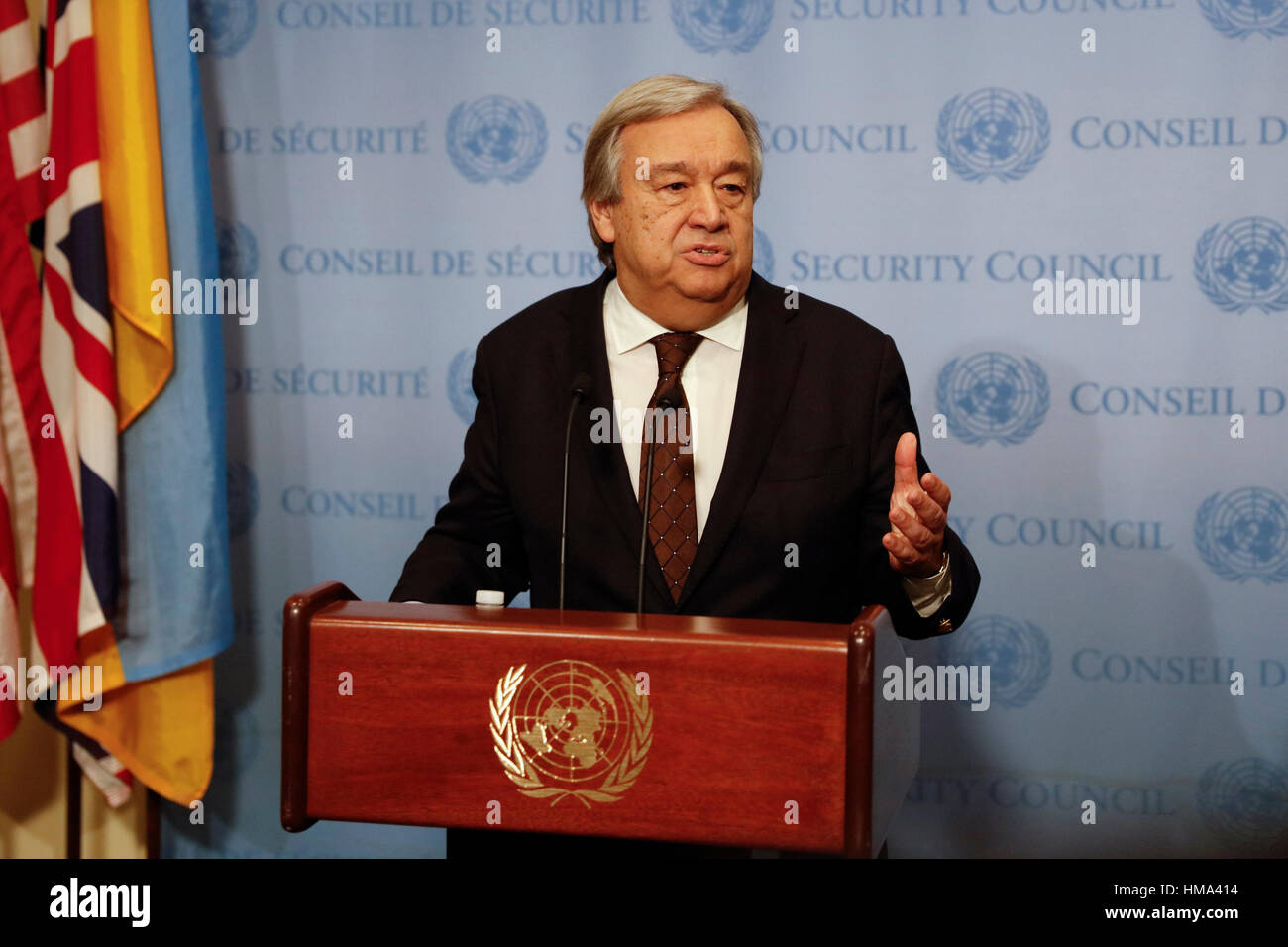 United Nations, New York, USA. 1st Feb, 2017. United Nations Secretary ...