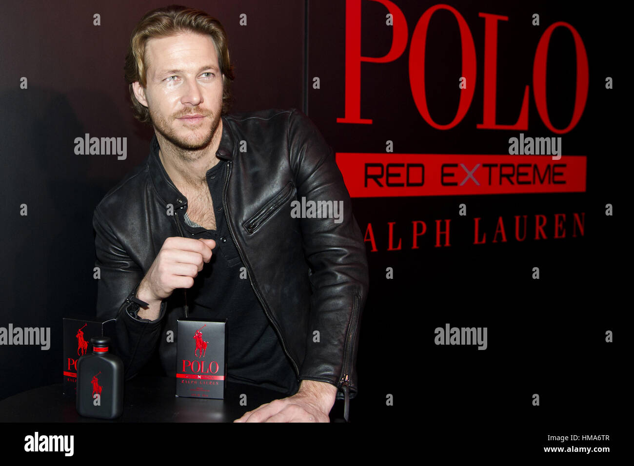Madrid, Spain. 1st Feb, 2017. Luke Bracey attends the new Ralph Lauren  Frangance 'Polo Red Extreme' presentation at Estudios Cenital on February  1, 2017 in Madrid, Spain. | Verwendung weltweit/picture alliance Credit: