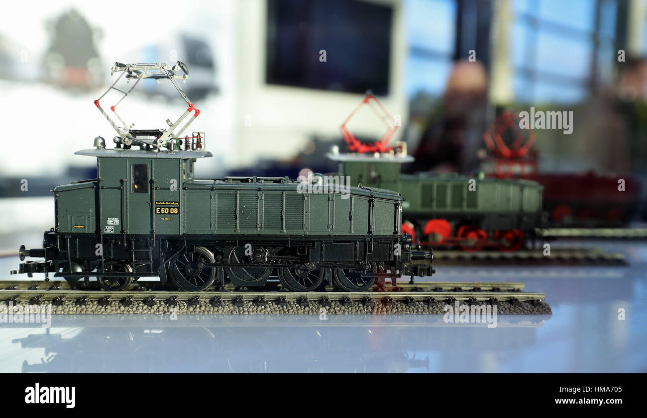Nuremberg, Germany. 01st Jan, 2017. A BR E 60 scale model locomotive ...