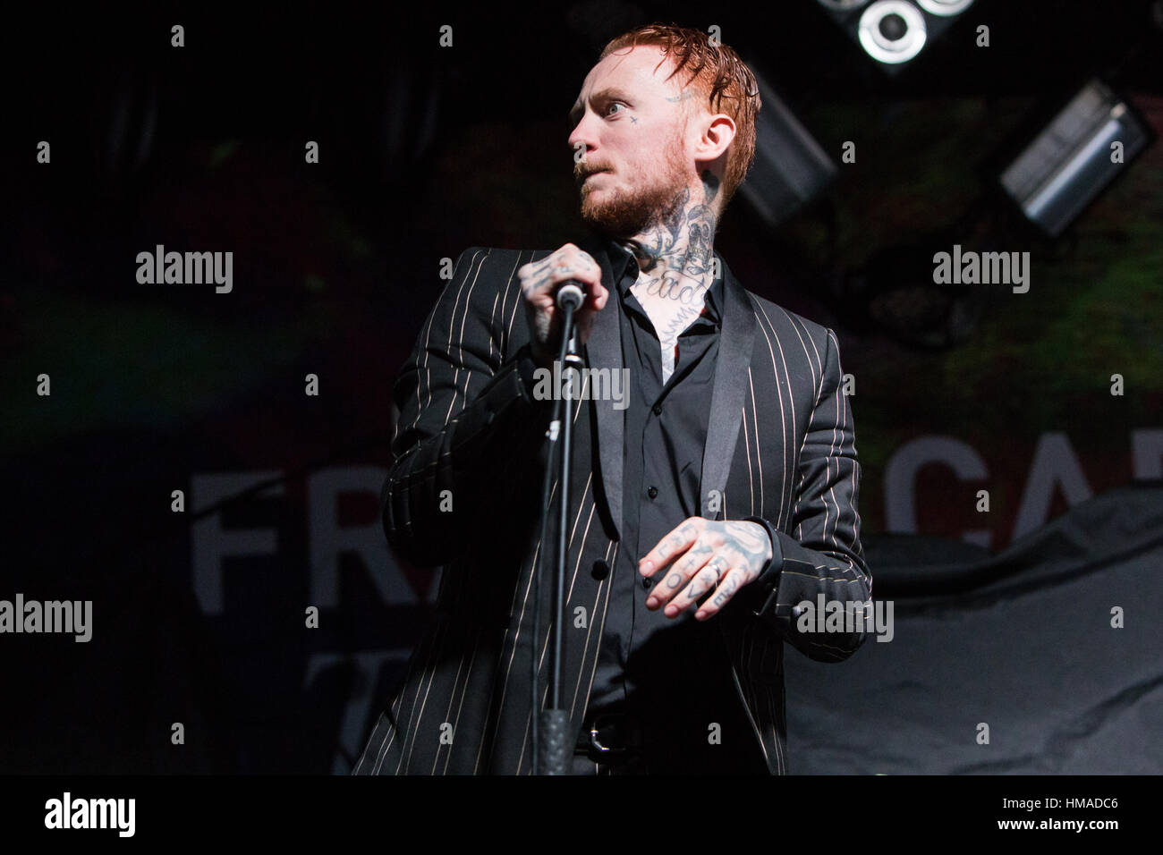 Milan, Italy. 02nd Feb, 2017. The English hardcore punk band Frank Carter and The Rattlesnakesperforms live at Fabrique opening the show of Biffy Clyro Credit: Rodolfo Sassano/Alamy Live News Stock Photo