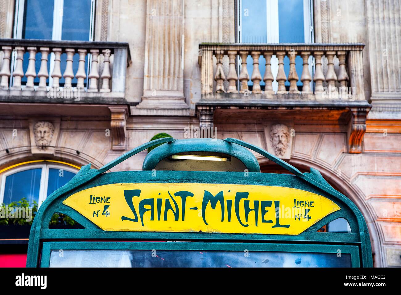 SaintMichel metro station. Paris, France Stock