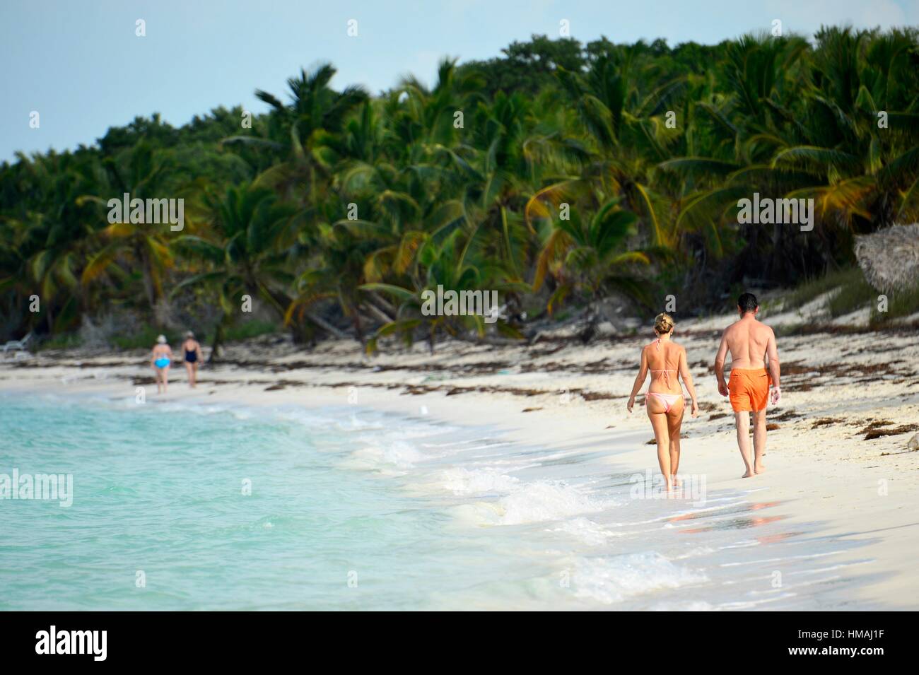 Cayo Santa Maria beach near Remedios, Cuba. Stock Photo