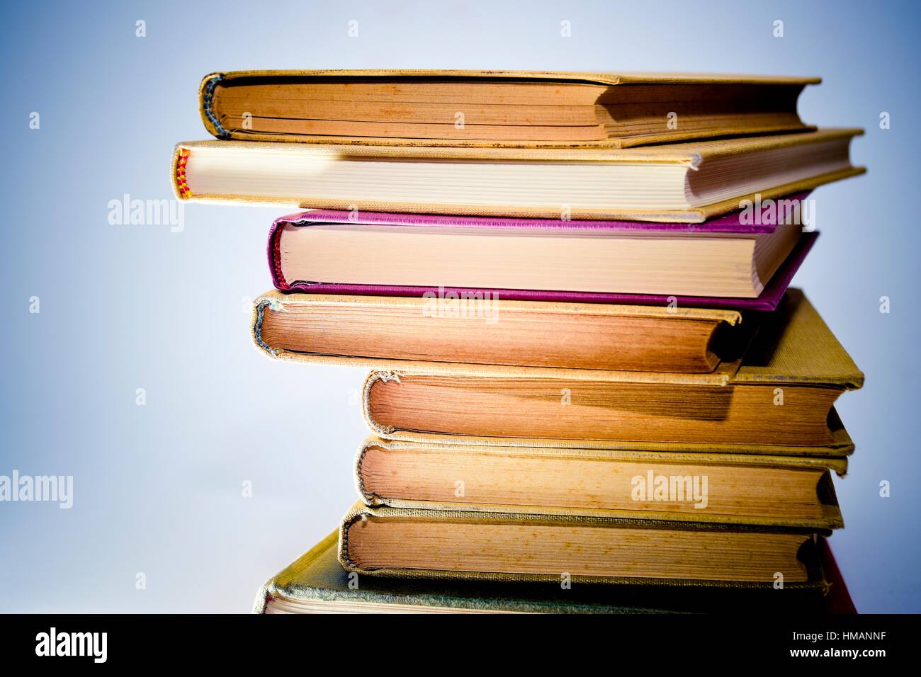 Pile of old books, stack of books Stock Photo Alamy