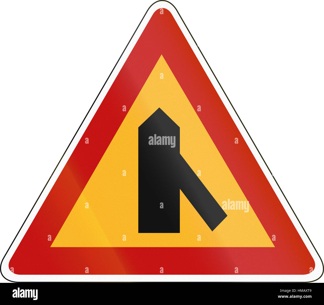 Korea Traffic Safety Sign Attention Right Cross Road Stock Photo Alamy