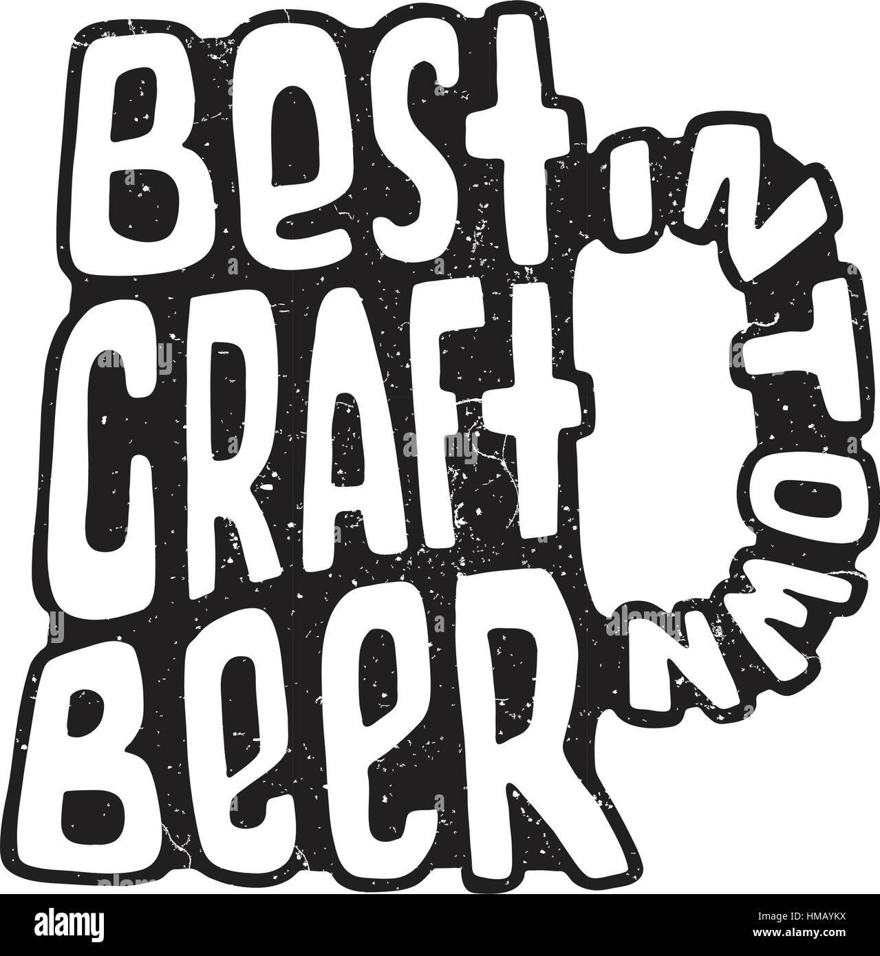 Hand drawn lettering best craft beer in glass Stock Vector Image & Art ...
