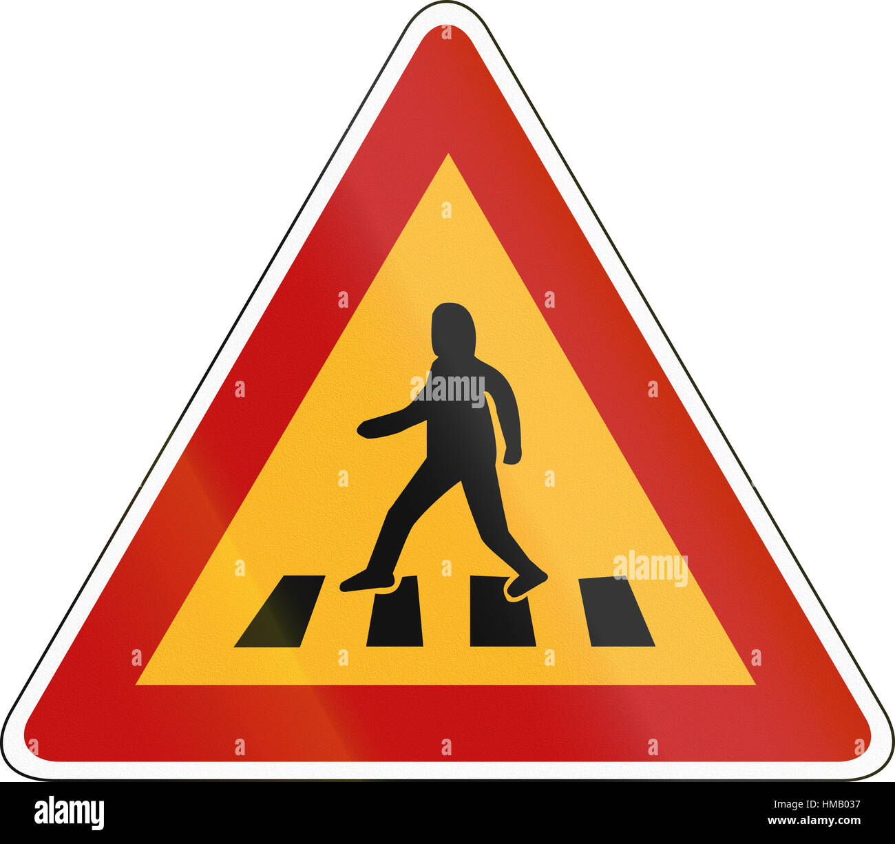 South Korea road sign Pedestrian crossing Stock Photo Alamy