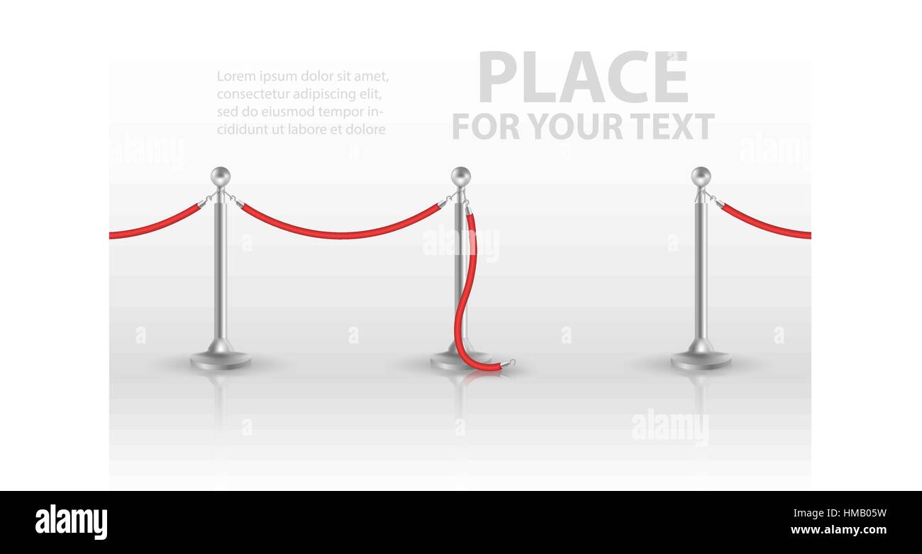 Stand rope barriers open. vector illustration Stock Vector Image & Art ...