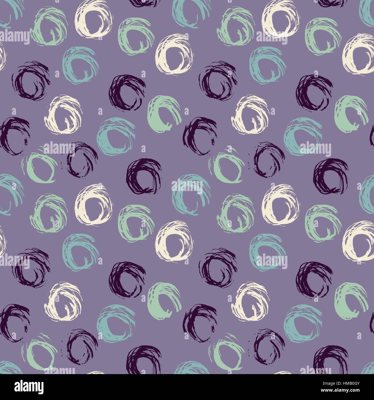 Seamless pattern with hand drawn grunge circles. Ink illustration Stock ...