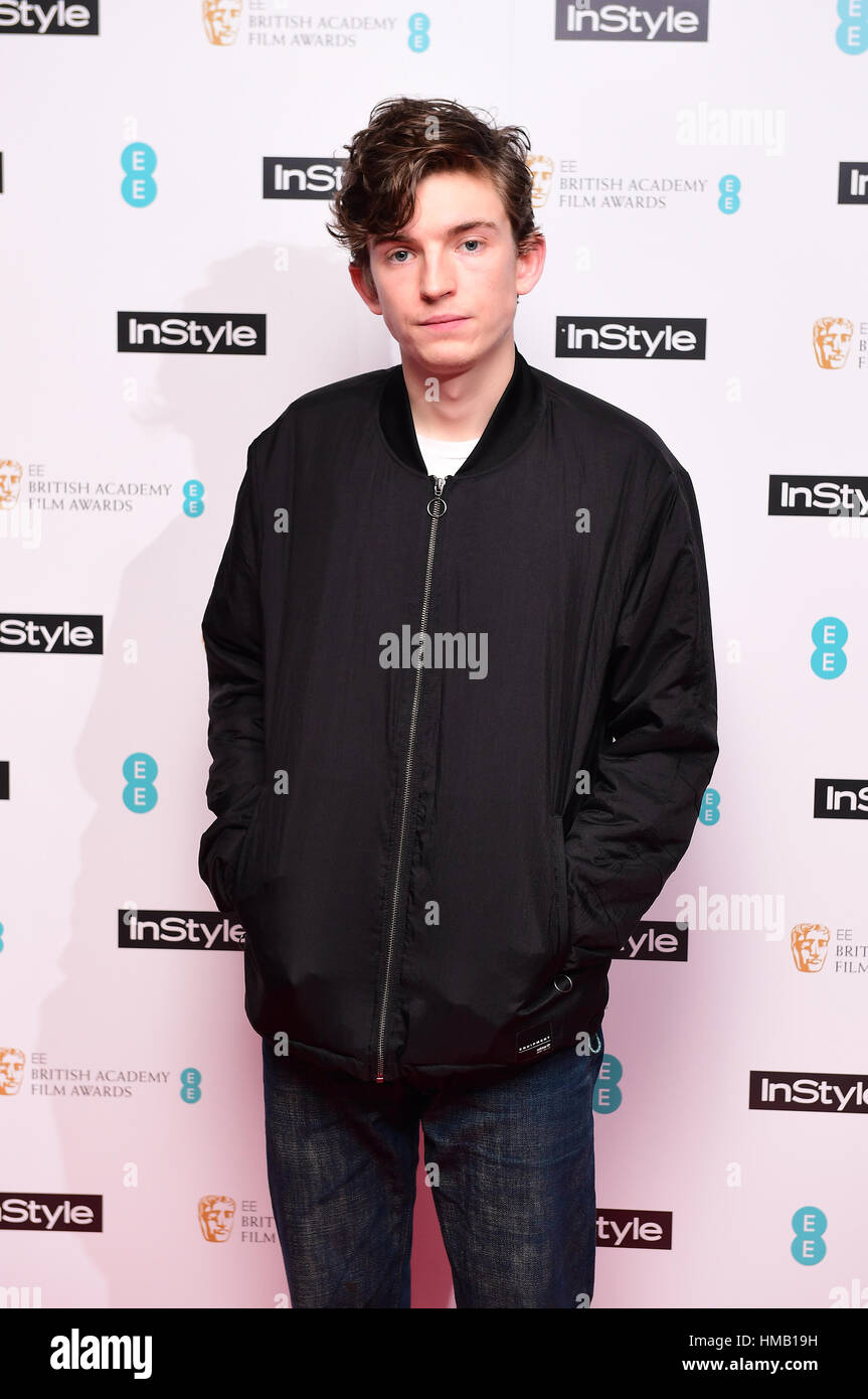 Bill Milner attending the InStyle EE Rising Star party at The Ivy Soho ...