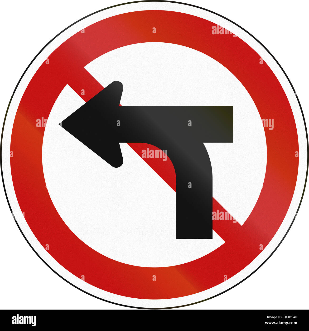 Korean Traffic Sign - No Vehicle Crossing Stock Photo - Alamy