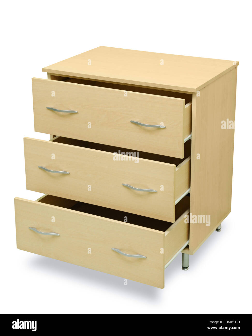 chest of drawers isolated on white Stock Photo