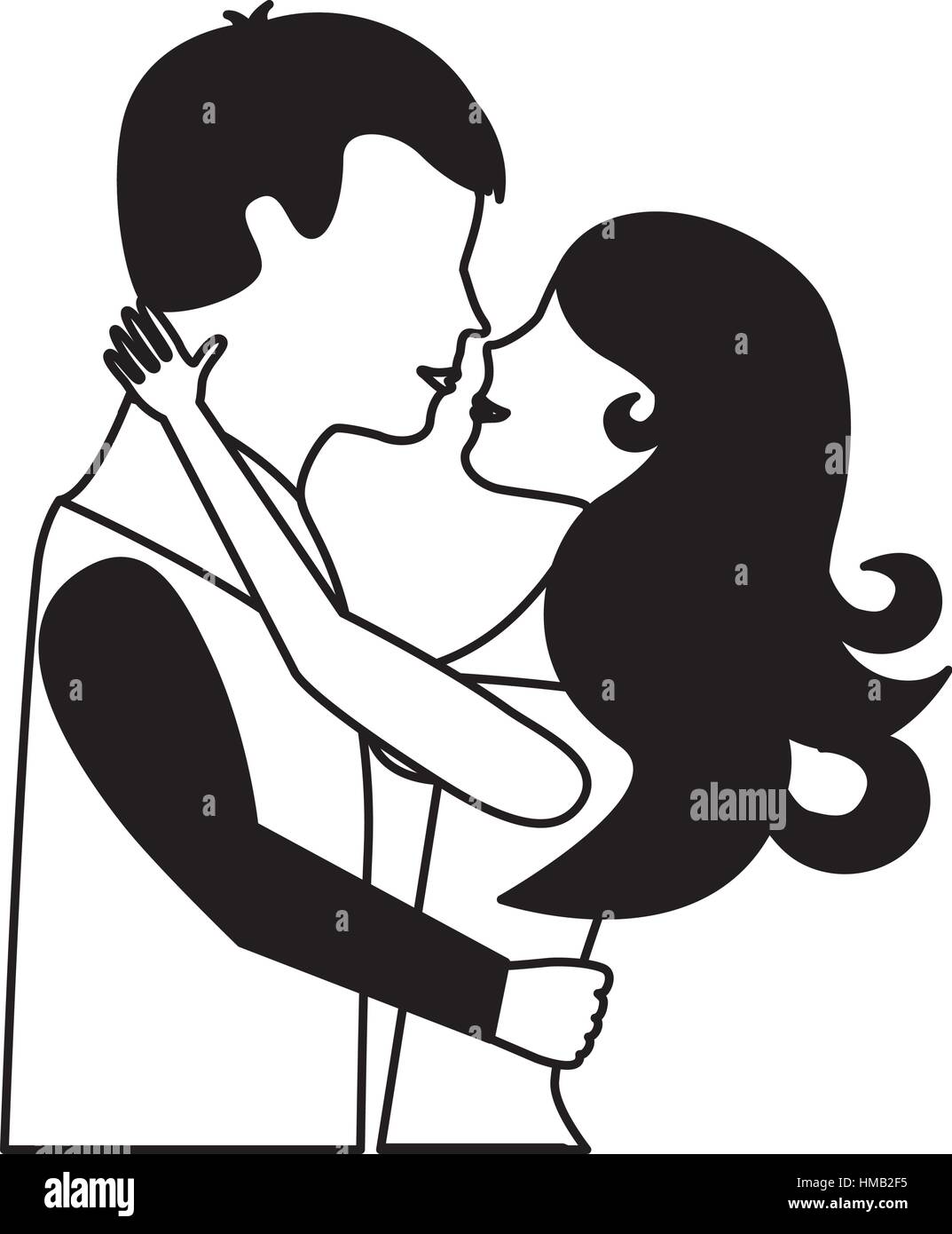 lovers couple characters icon vector illustration design Stock Vector ...