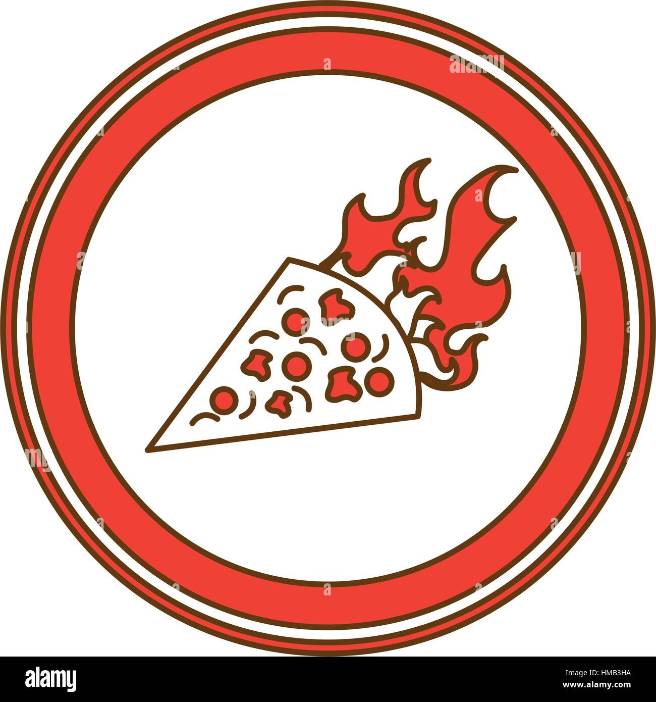 pizza fast food emblem image vector illustration design Stock Vector ...