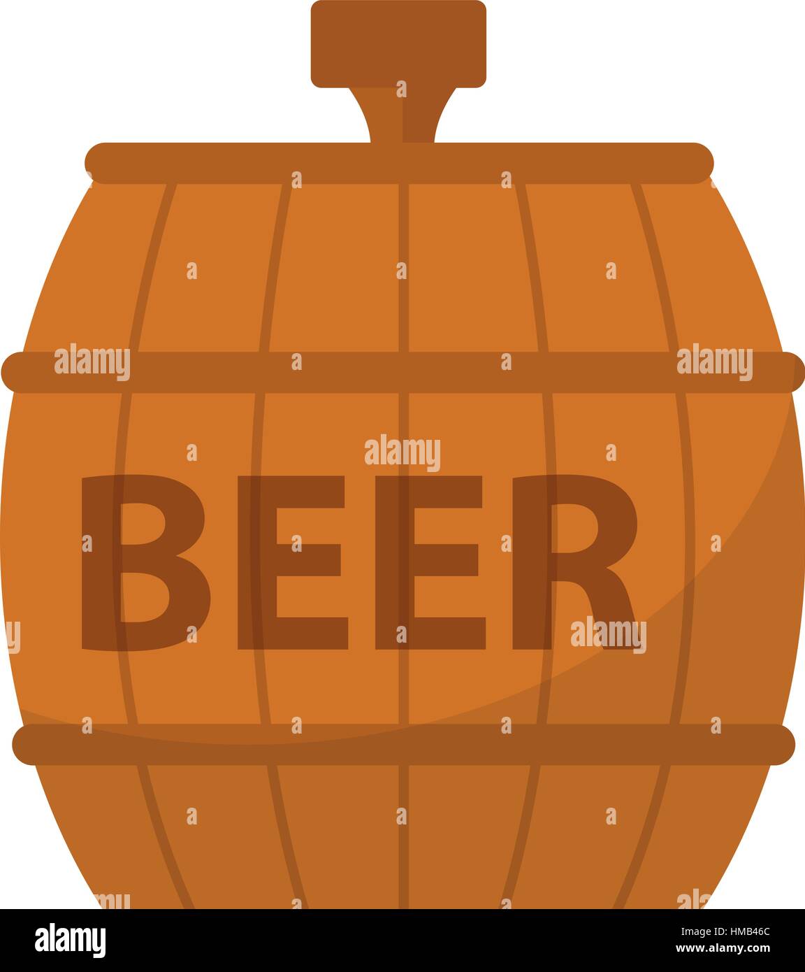 Beer Barrel Icon Flat Style Isolated On White Background Vector Illustration Stock Vector 