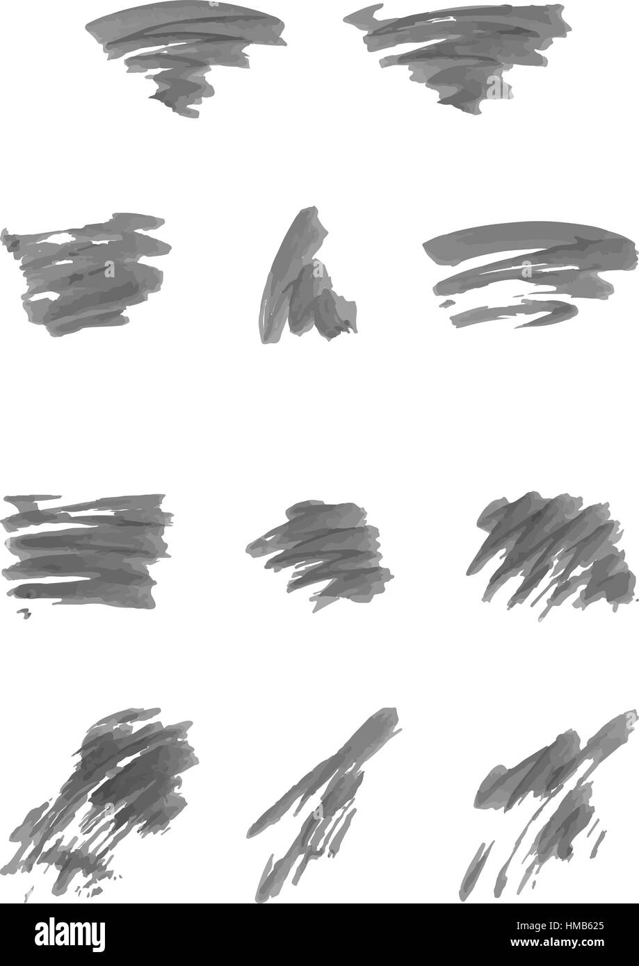 Set of black paint, ink brush strokes Stock Vector Image & Art - Alamy
