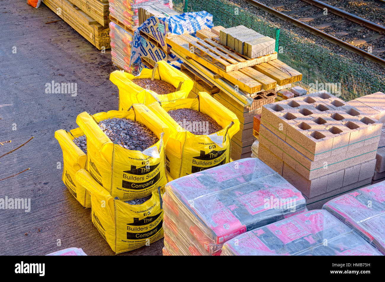 Materials at builders yard hires stock photography and images Alamy