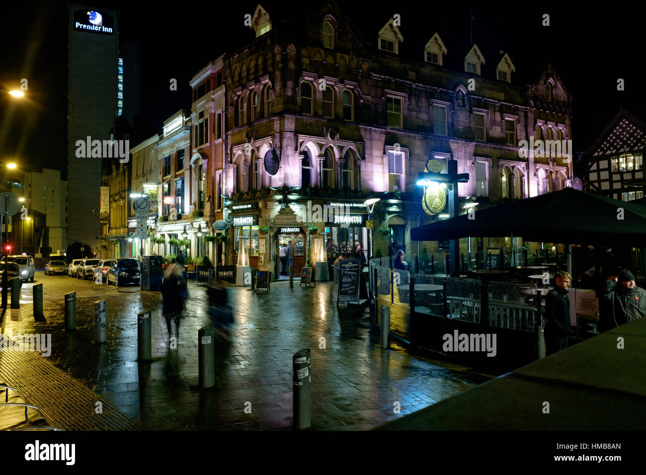 Night time in Manchester Stock Photo Alamy