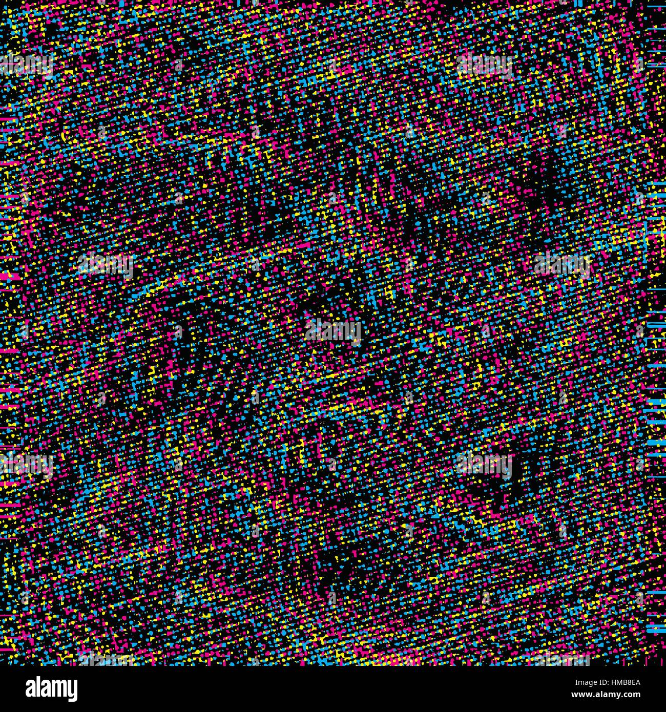 vector vibrant cyan magenta yellow black CMYK particles modern abstract ...