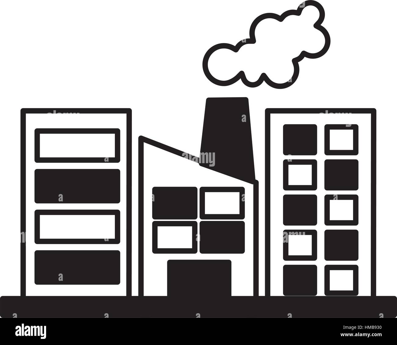 factory plant industrial building vector illustration design Stock ...