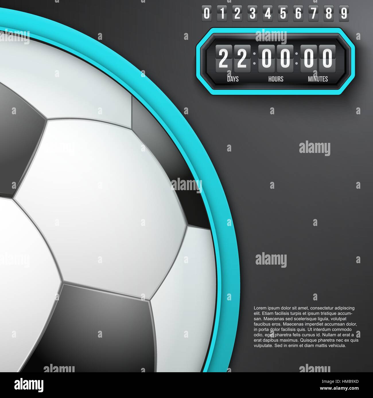 Football Coming Soon and countdown timer Stock Vector Image & Art Alamy
