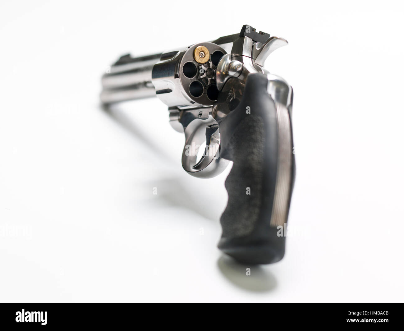 One Bullet In Chamber Of Gun As In Russian Roulette Stock Photo - Download  Image Now - iStock