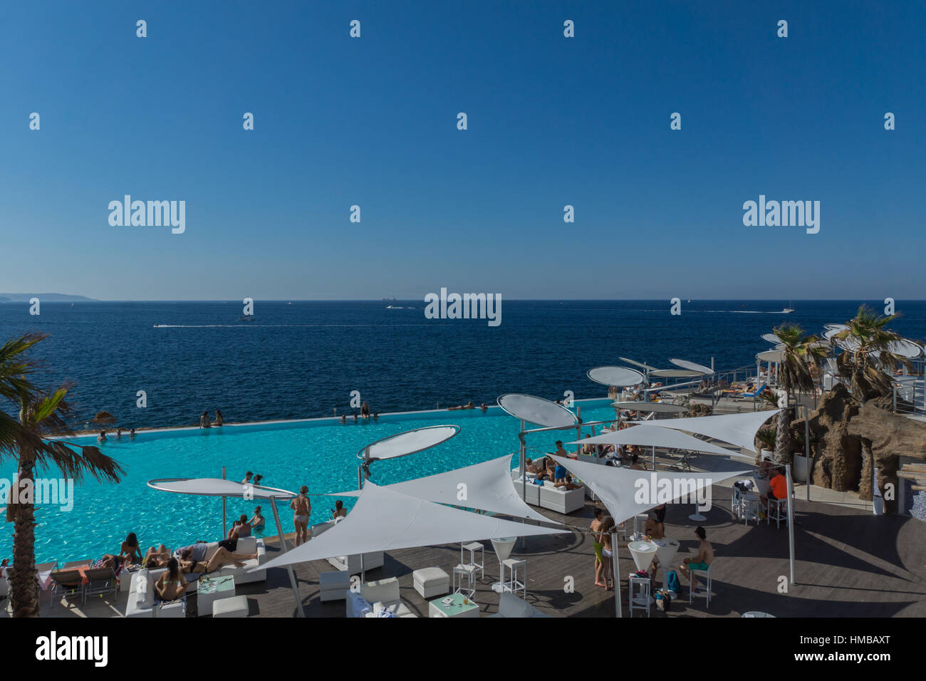 beach pool bar outside Valletta, Malta Stock Photo Alamy