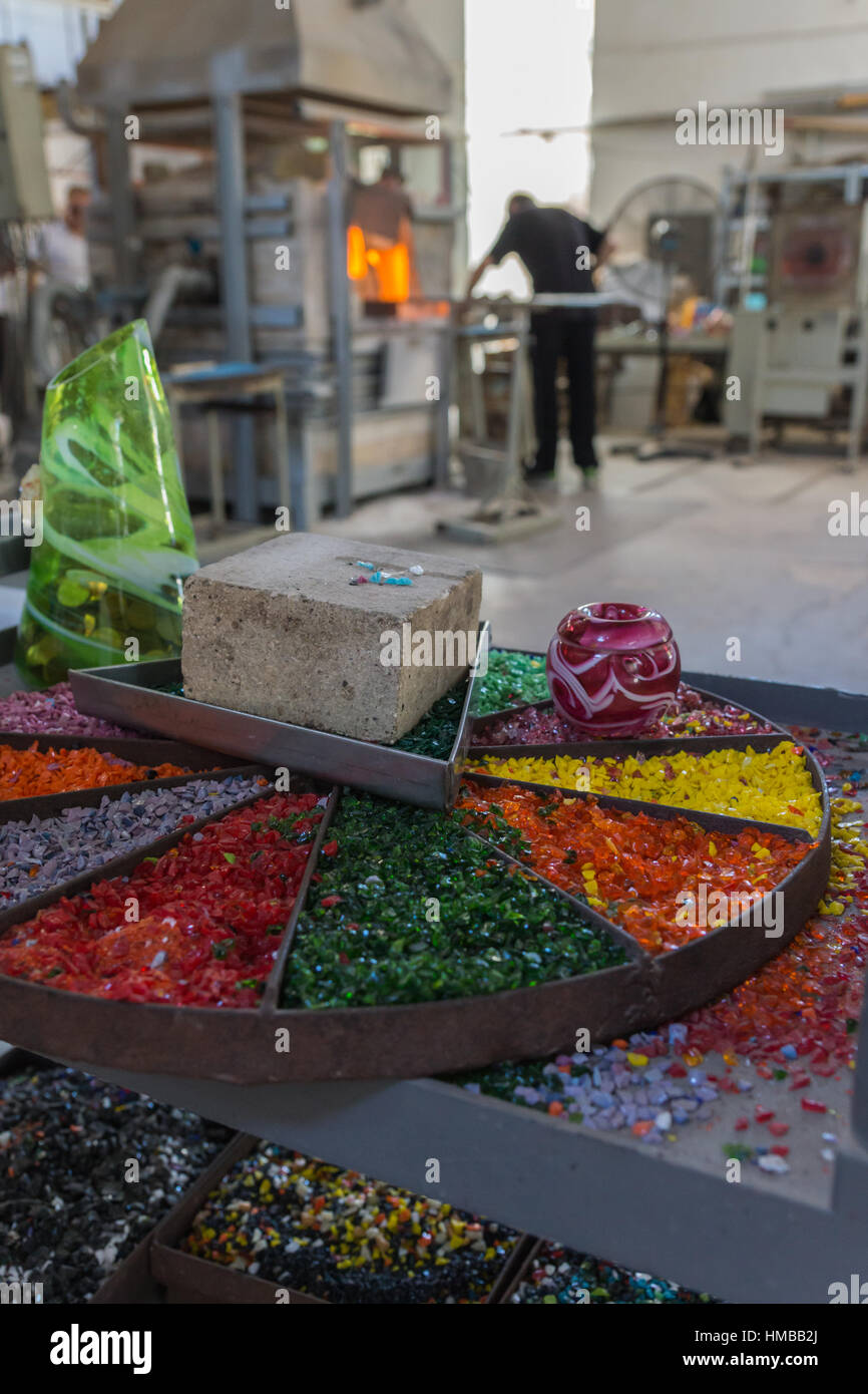 glass factory in Malta Stock Photo Alamy