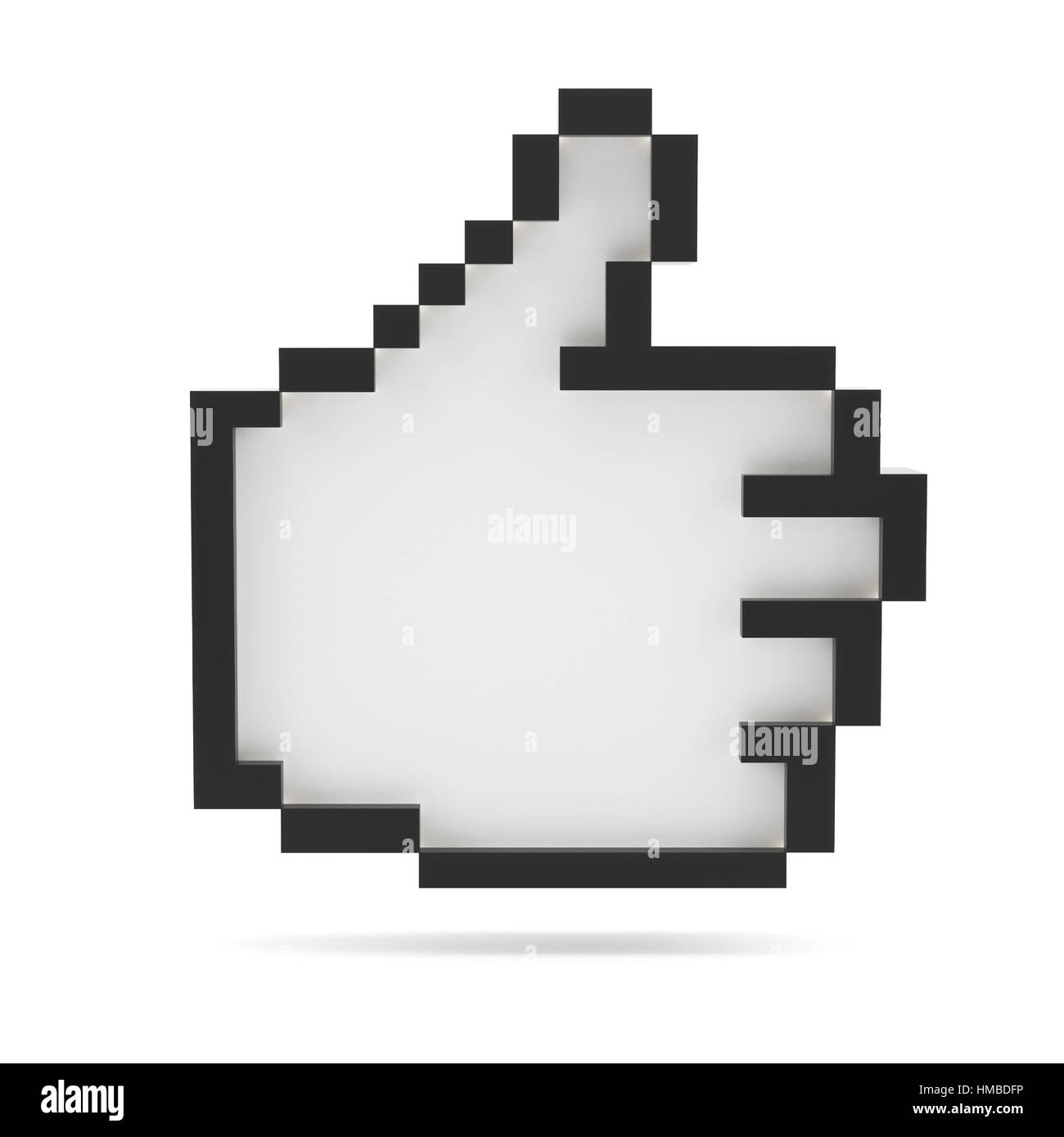 Vector Pixel Icon Thumbs Up High Resolution Stock Photography and