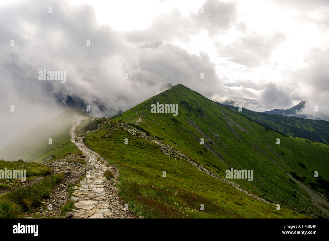 Ridge in the clouds. Western Tatra Mountains Stock Photo - Alamy