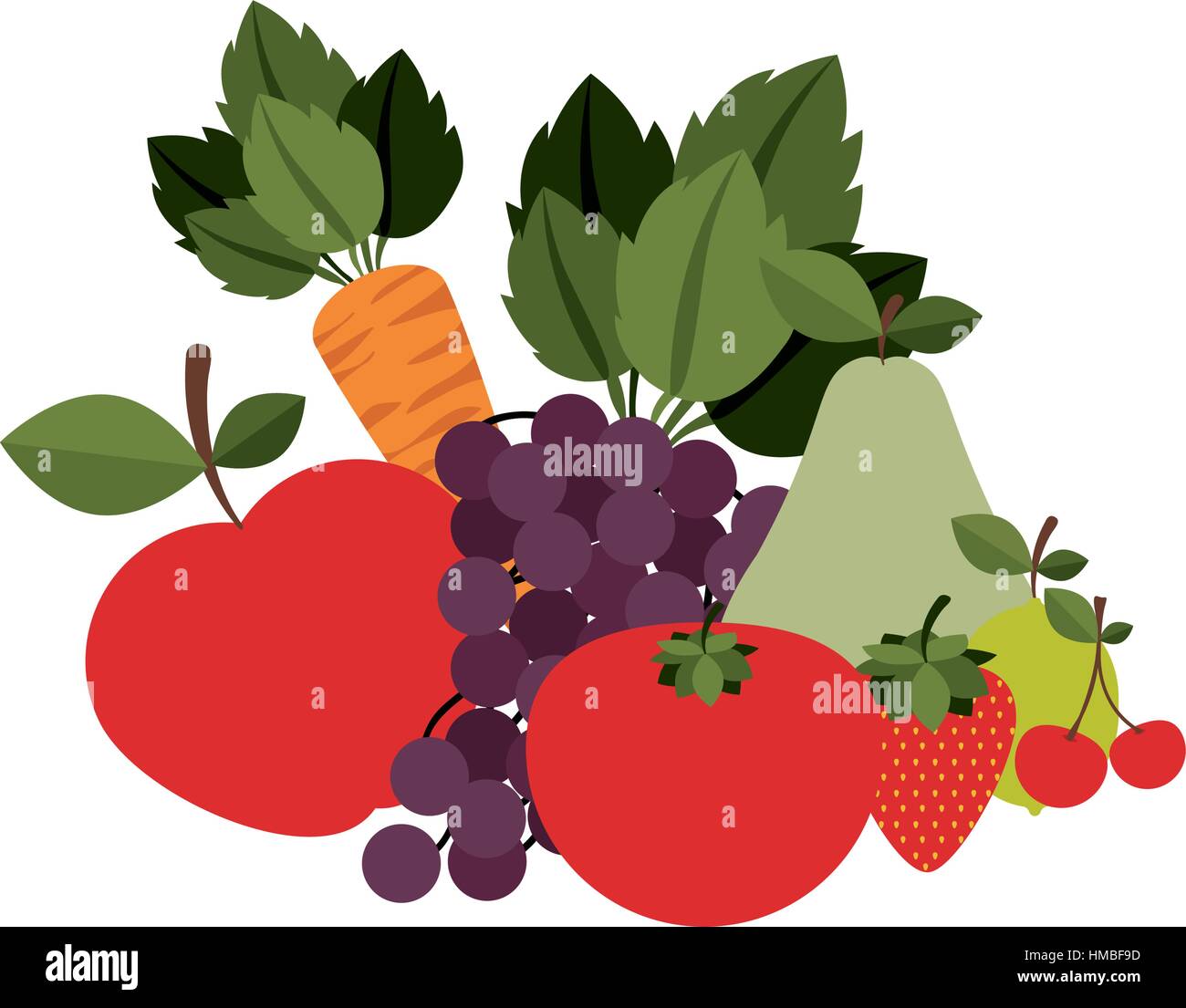 Fruits and vegetables icon vector illustration graphic design Stock ...