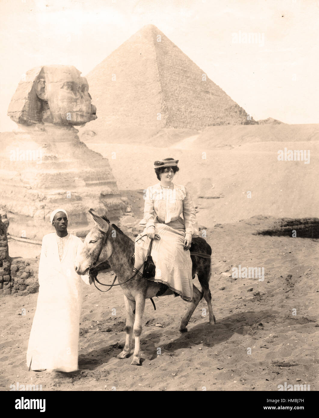 Vingate Photo Woman on their donkeys at Giza outside Cairo,  Egypt 1880 Stock Photo