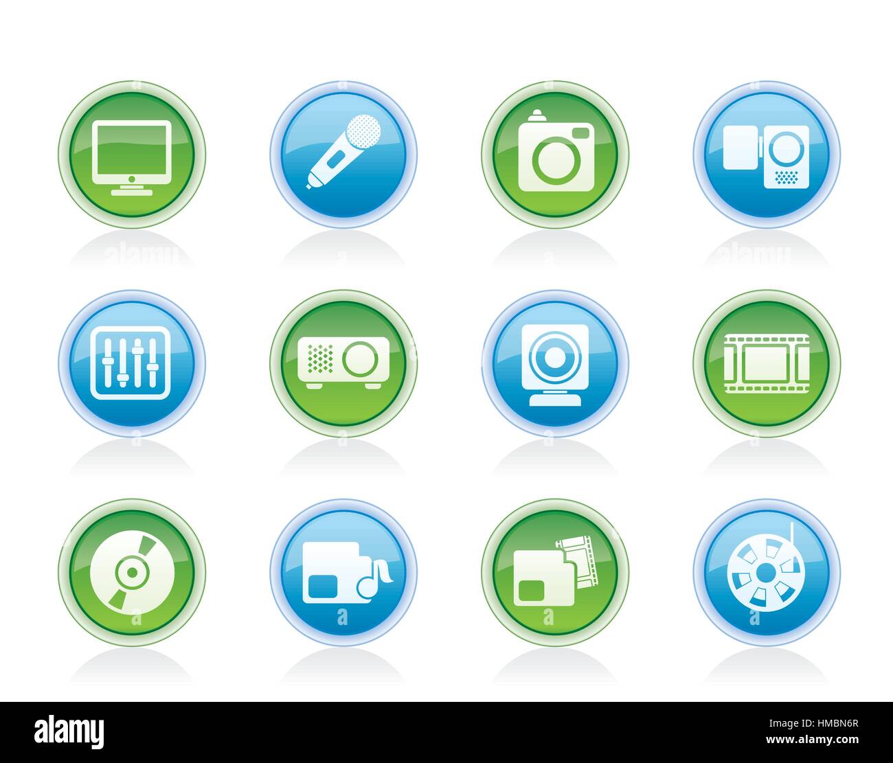 Media equipment icons Stock Vector Image & Art Alamy