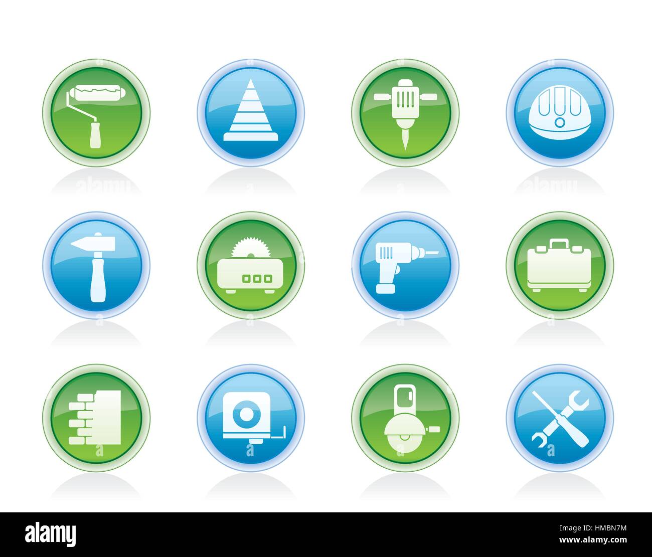 Building and Construction Tools icons Stock Vector Image & Art - Alamy