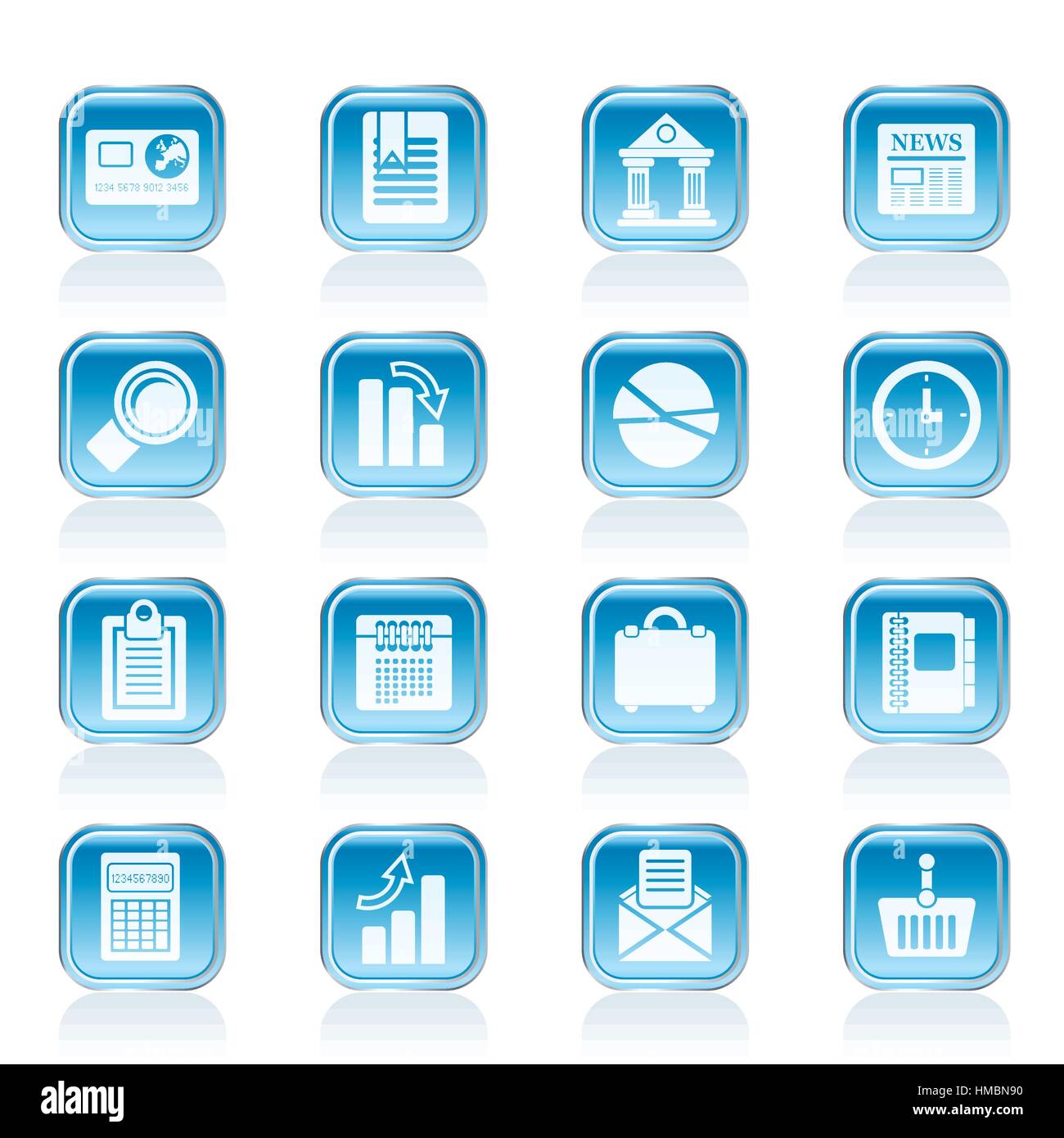 Business and Office Realistic Internet Icons Stock Vector Image & Art ...