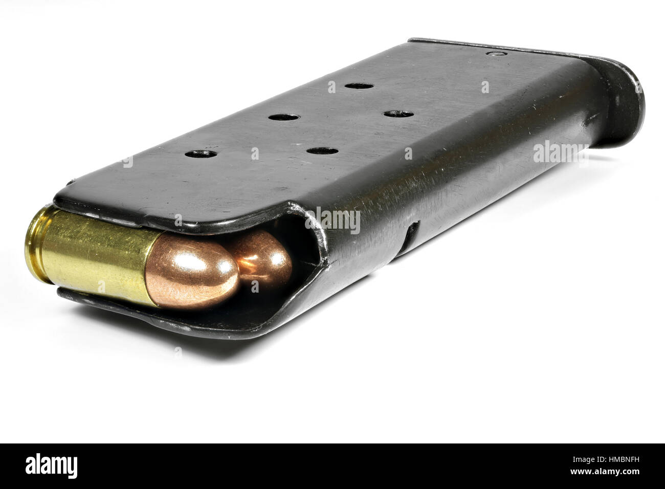 bullets in magazine isolated on white background Stock Photo Alamy