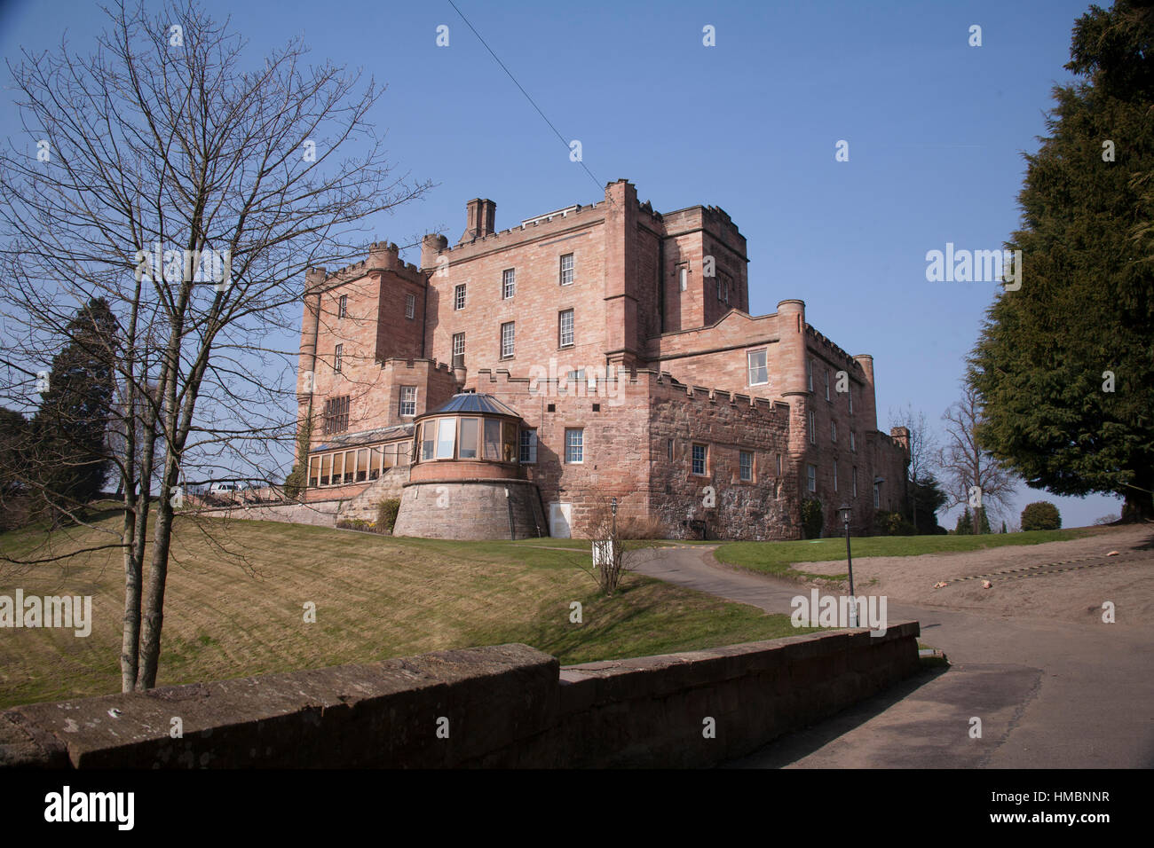 Dalhousie Castle in Dalkeith on sunny day. Midlothian, Scotland Stock Photo Alamy