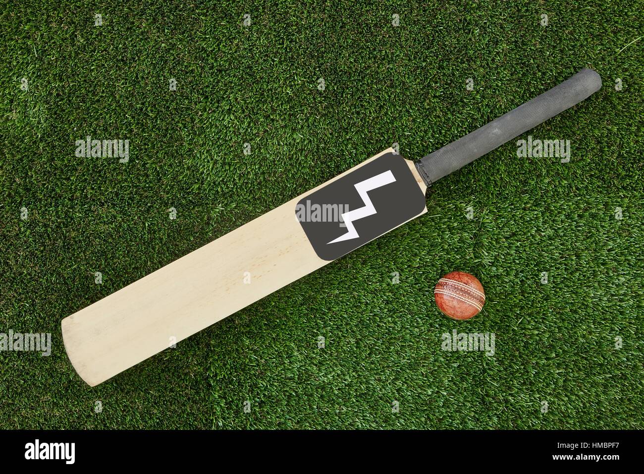 A studio photo of cricket gear on grass Stock Photo Alamy