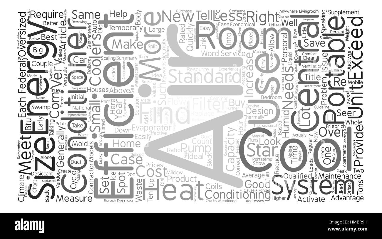 Find The Right Size Room Air Conditioner Text Background