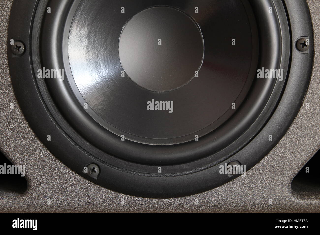 Woofer or bass cone of a high end hifi speaker Stock Photo Alamy