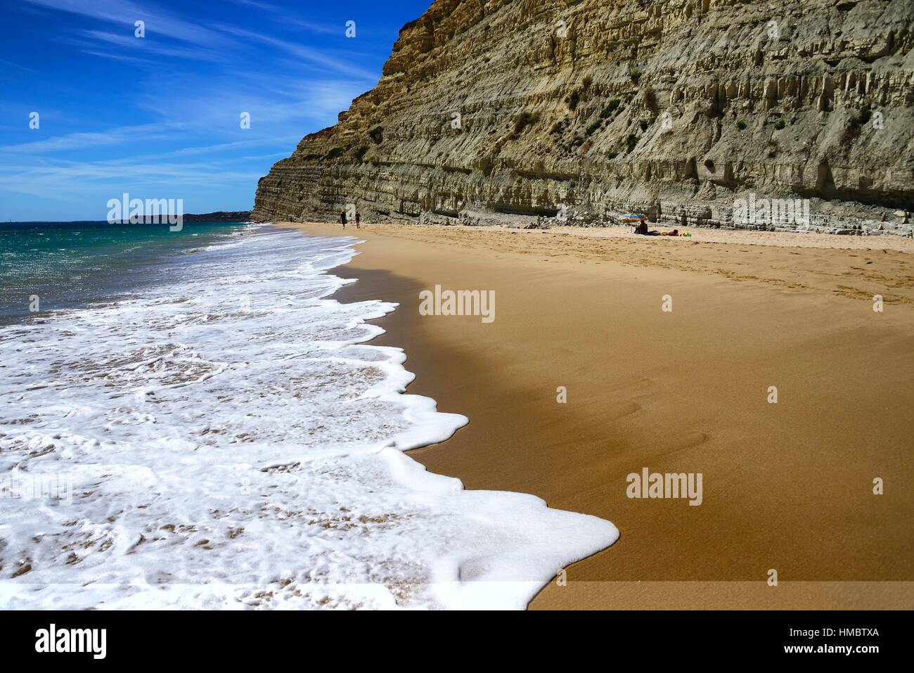 Porto de Mos beach, free of crowd, long, cliff, picturesque beach is one of  most beautiful beaches in Algarve, Lagos, Algarve, Portugal, Europe Stock  Photo - Alamy