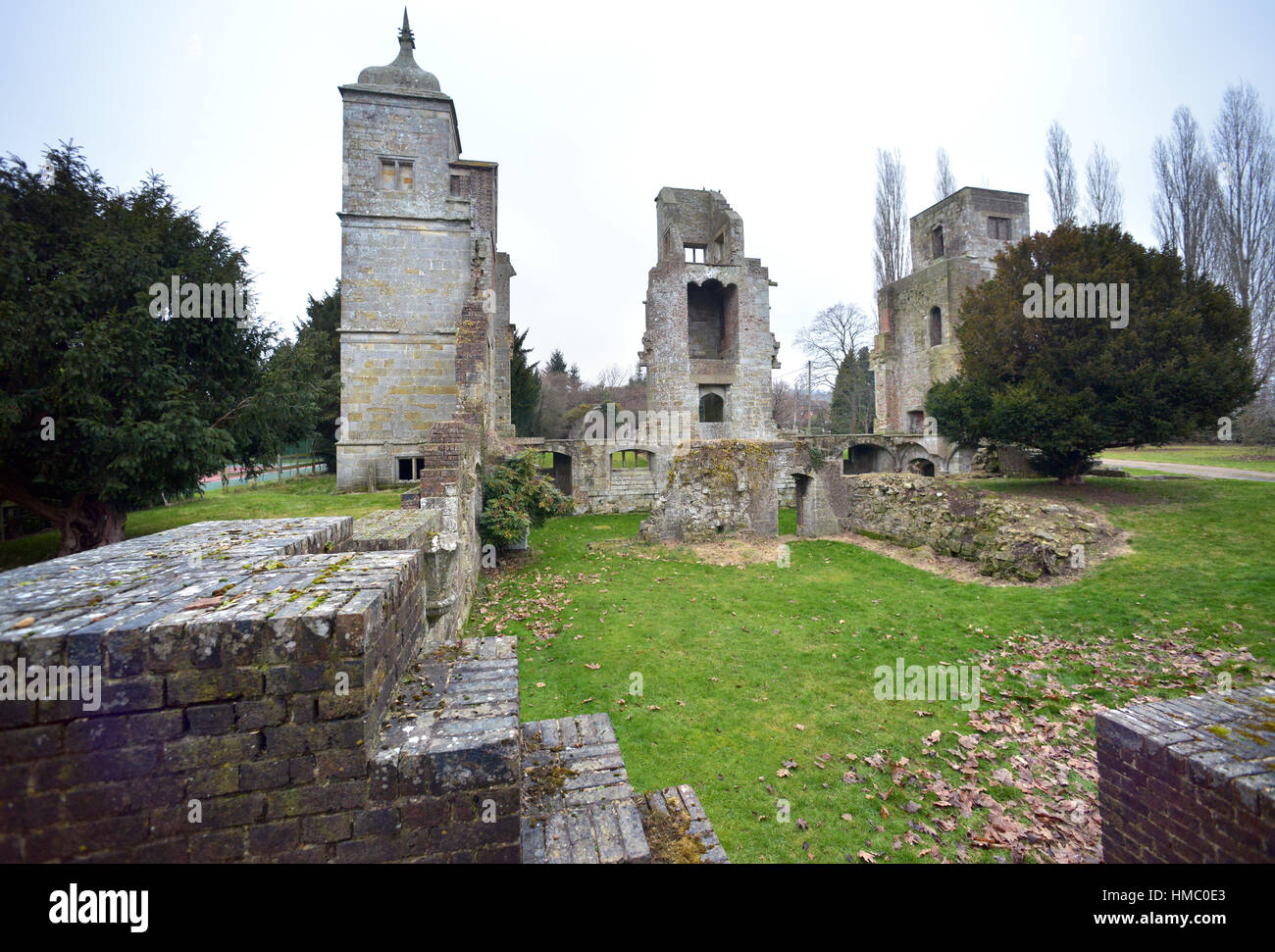 The ruins of Brambletye house, Forest Row,Sussex, UK, Setting for